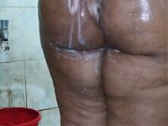 Neighbor aunty gets sexually excited and pours soap on her body